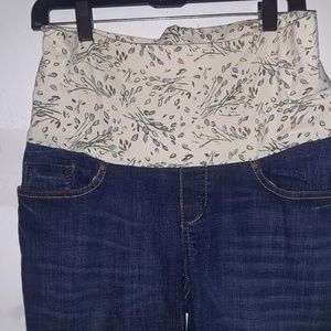 Old Navy Rollover Maternity Jeans EUC